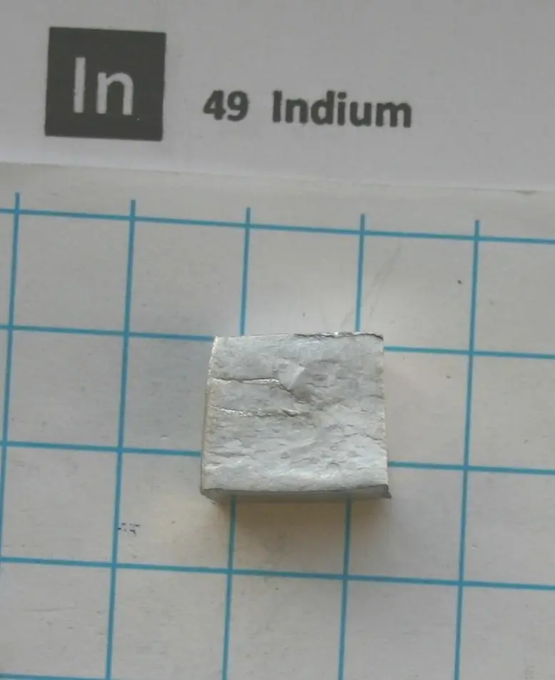 

10g 99.995% Indium Metal Block - Pure Element 49 sample