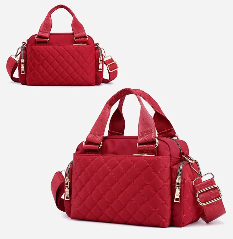 Wine red Новая брендовая водонепроницаемая сумка из ткани Оксфорд, женская модная Высококачественная сумка-мессенджер, Женская Большая вместительная сумка через плечо - Цвет: Wine red