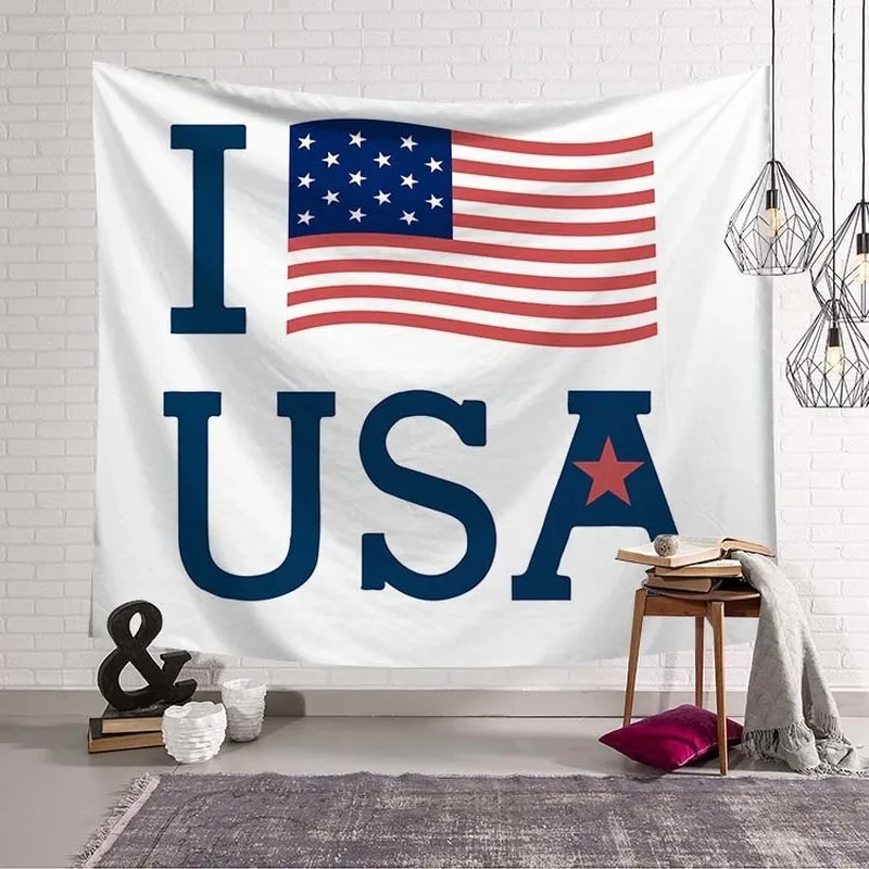 High Quality National Flag Skull Print Wall Hanging Curtain Blanket Farmhouse Home Bedroom Decoration Microfiber Tapestry | Дом и сад