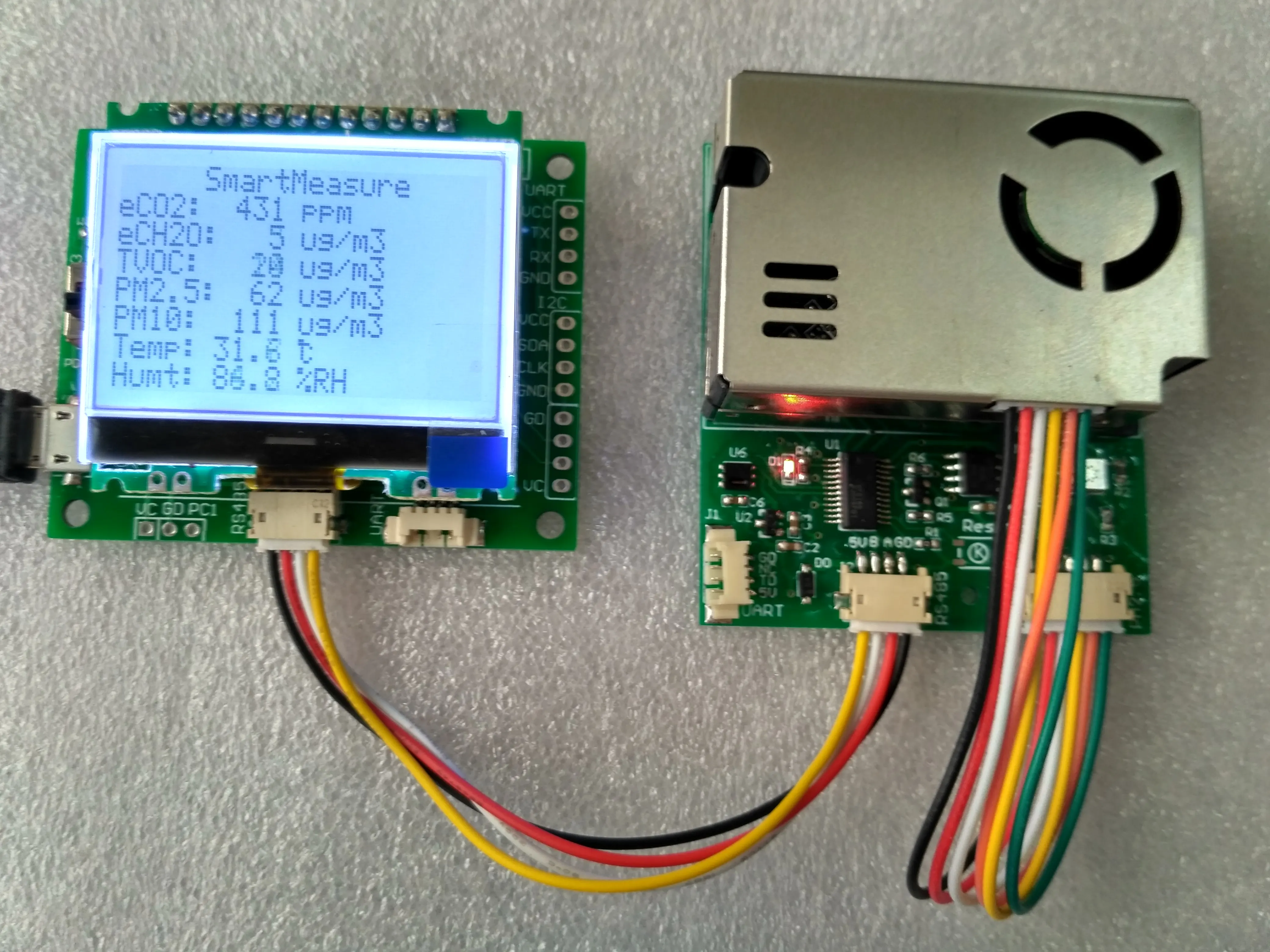 Detector 7 in One Sensor Module with Band PM2.5 PM10 Temperature Humidity C02 Formaldehyde TVOC | Бытовая техника