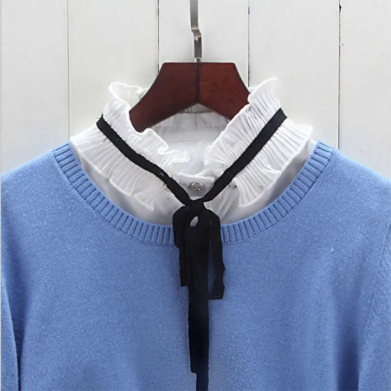 Рубашка с имитацией воротника съемные винтажные женские рубашки ложные