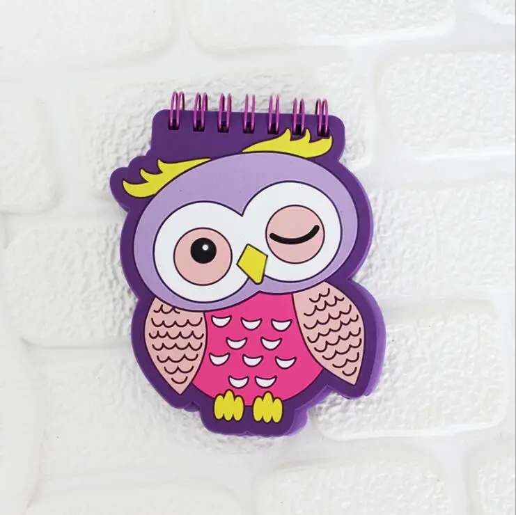 Owl 1 шт. мини милые животные Единорог Сова Карманный пустой граффити спираль блокнот планировщик для детей, чтобы сделать это планировщик маленькая бумага для заметок - Цвет: Owl