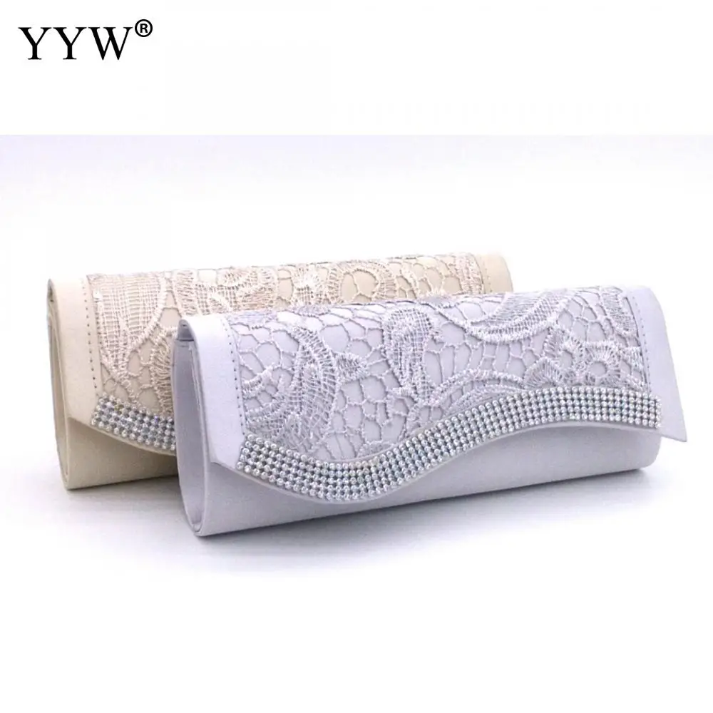 Женский ажурный нейлоновый кружевной клатч Новые вечерние сумки стразы