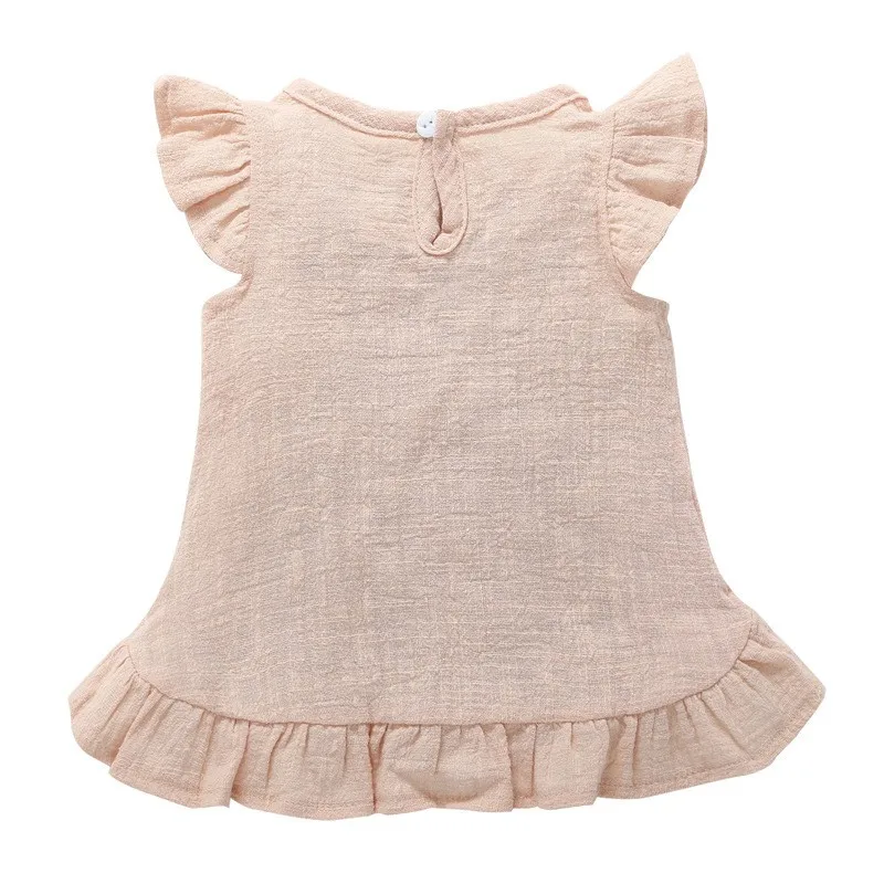 Платье для маленьких девочек WEIXINBUY хлопковый топ из льна и хлопка повседневная