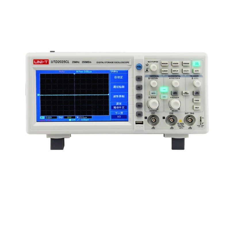 UNI-T UTD2025CL цифровые осциллографы 2CH 25MHZ Scopemeter Scope meter 7 дюймовые Широкоформатные ЖК-дисплеи