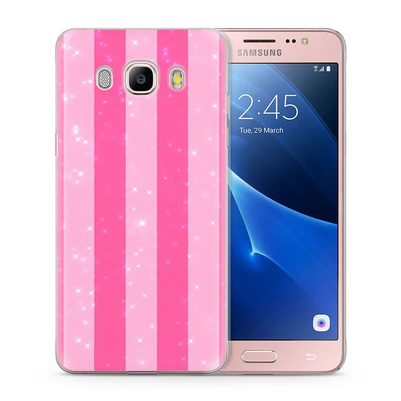 TPU Luxury For Funda Samsung Galaxy J7 2016 Case J710 J710F Cases Cover Design pink cartoon pattern Fundas W019 |