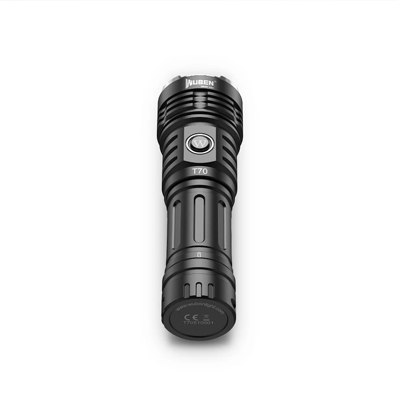 Wuben T70 type-C перезаряжаемый фонарик CREE XHP70.2 max 4200 люмен луч 250 м ручной с 26650 кабелем