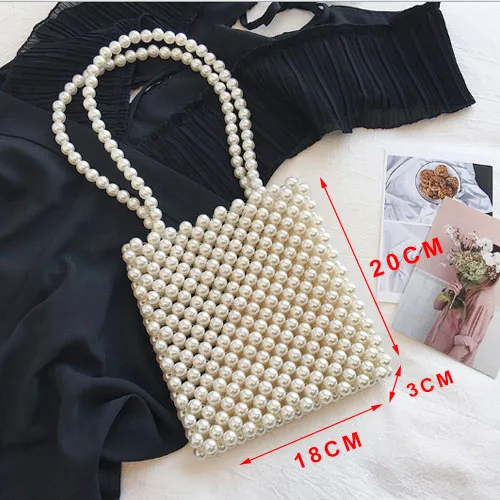 style 4 Модный с жемчугом ручной работы сумки женские сумки Дамская Вечерняя Сумка через плечо мини-сумочка для телефона элегантная сумка-мессенджер с бисером - Цвет: style 4