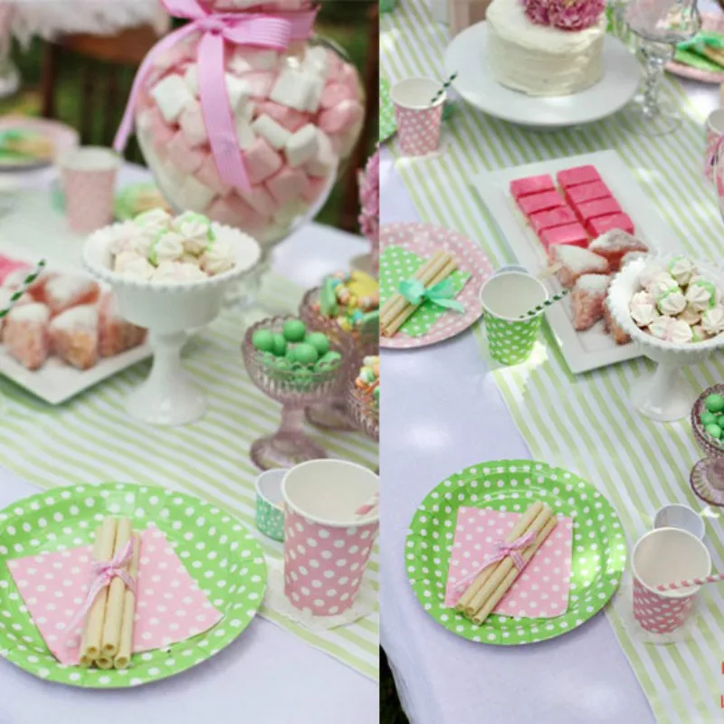 10 шт./Лот одноразовая посуда в горошек|supplies party| |