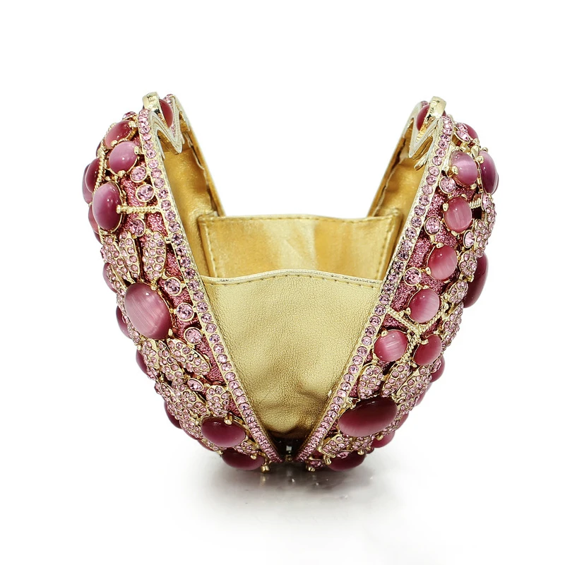 

Luxury Pink Heart Shape Clutch XIYUAN Evening Bag Ladies Diamond Evening Bag Women Clutches Customized Hot Selling Female Bags