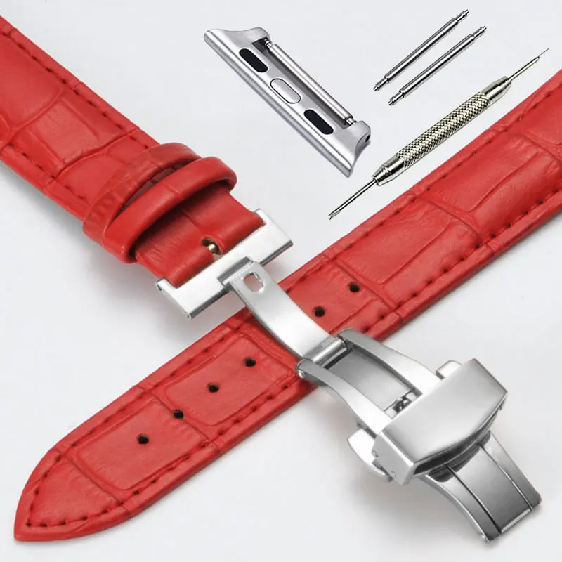 Ремешок из натуральной кожи для наручных часов iWatch Apple Watch 38 мм 42 мм|Ремешки часов|