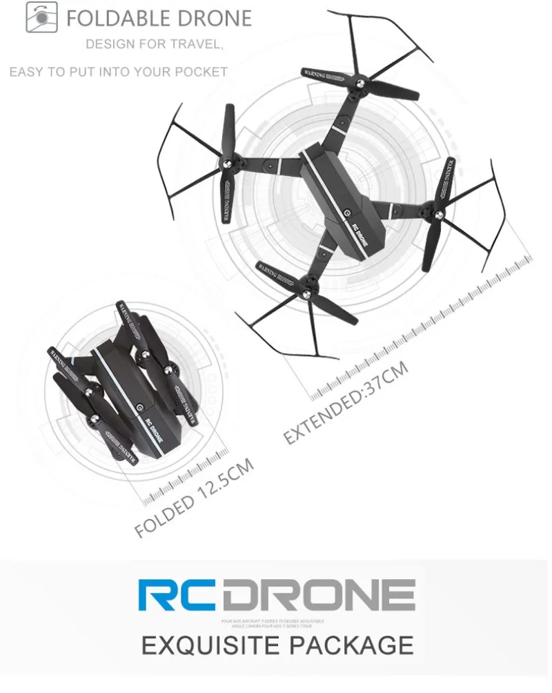 8807 Вт складной HD Камера Wi-Fi FPV Drone 6 оси гироскопа высота Удержание Headless режим g-сенсор RC quadcopter