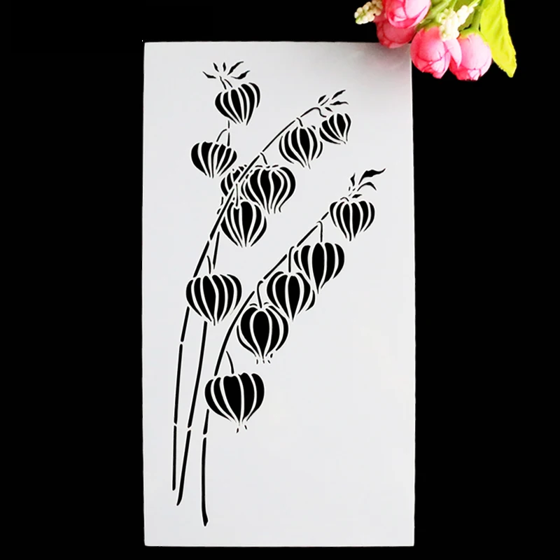 Фонарь цветок искусственное украшение кофейное печенье шаблон печать трафарет