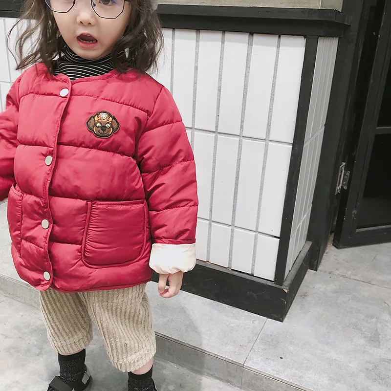 Drop Shipping Boys Girls Children Solid Coats Winter Autumn Black Jacket Baby Cotton Cute Fashion Outwear DA10049 | Детская одежда и