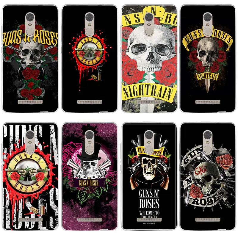 Мягкий силиконовый чехол для телефона из ТПУ Camiseta Guns n Roses с логотипом Xiaomi Redmi Mi Note 2
