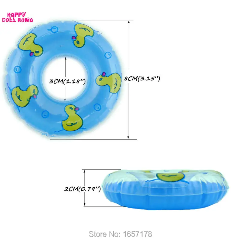 5 шт. синий спасательный ремень для плавания кольцо куклы Барби аксессуары