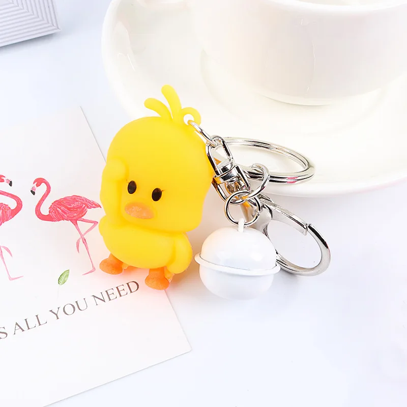 Милый маленький брелок для ключей с желтой уткой танцующей новинка 2019