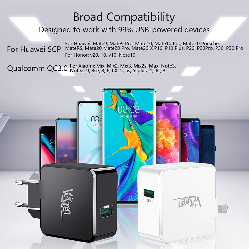 VVKing USB зарядное устройство SuperCharge 5 V/4.5A быстрое для Huawei Samsung Xiaomi iPhone LG Quick Charge 3 0 QC3.0