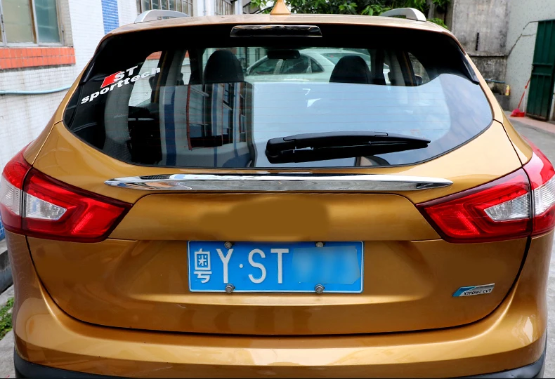 Аксессуары подходят для 2014 2016 nissan QASHQAI J11 хром задний люк багажника LIFTGATE дверь SOPILER