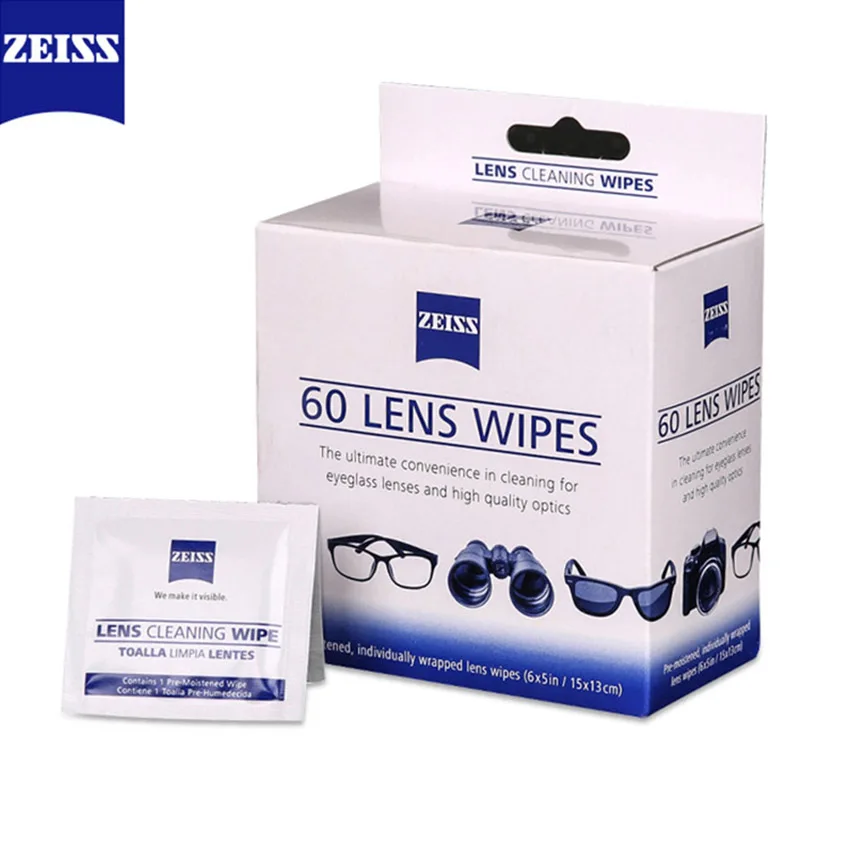 ZEISS Влажные Салфетки для Стекол Микроскопов Очков Объективов. Одноразовые