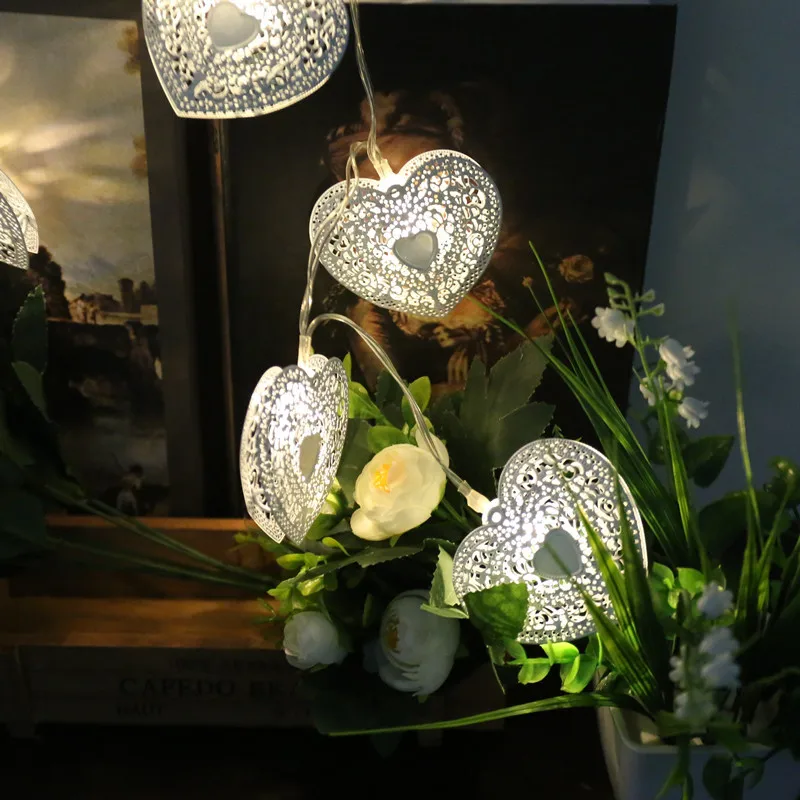 Jiaderui 20LED на батарейках в форме сердца Рождественская Новогодняя гирлянда