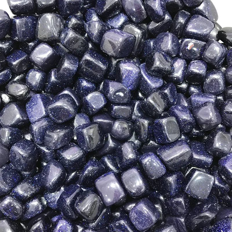 Синий Песок камень Кристальный интерьер гравий украшение дома цветочный горшок