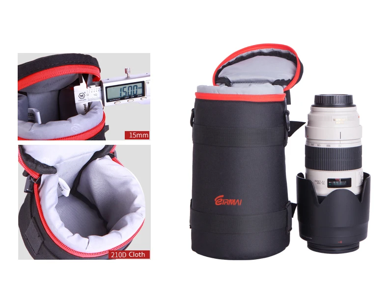 Водонепроницаемая сумка для объектива камеры Roadfisher чехол вставка Canon Nikon 18 55 мм 50