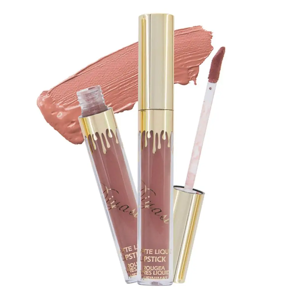 6 Матовая Обнаженная губа блеск водостойкая долговечная жидкость губная помада антипригарный женский Макияж для губ - Цвет: 6