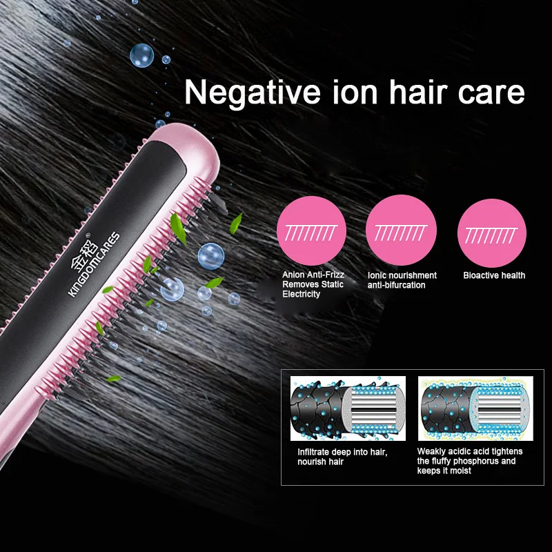 Электрический Керамический выпрямитель Расческа с нагревом PTC для ухода за