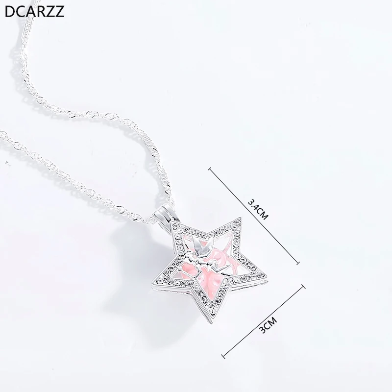 Tinkerbell Pixie Dust Питер Пэн подвеска оловянный колокол жемчужная клетка кристаллы полоса подвеска в виде звезды девушки подарок мультфильм ювелирные изделия оптом
