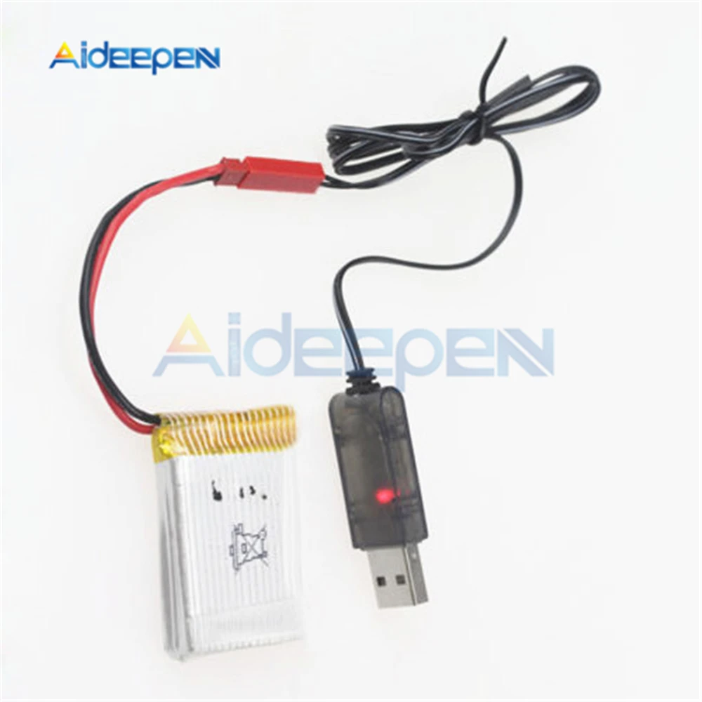 3,7 V 500mA выход 1S Lipo литиевая батарея USB кабель Зарядное устройство Красный JST Женская головка для Lipo батареи