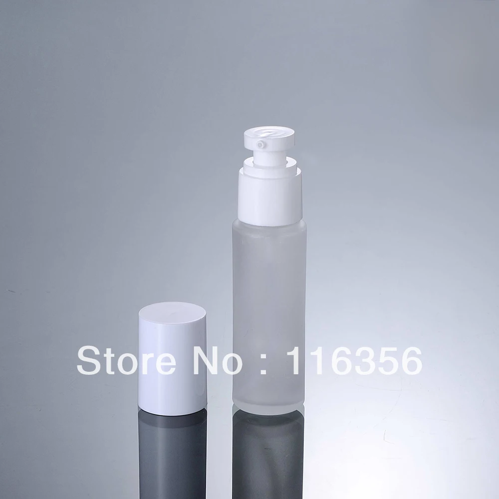 Бутылка для лосьона из матового стекла с белой крышкой 50 мл|lotion bottles|glass lotion bottlelotion