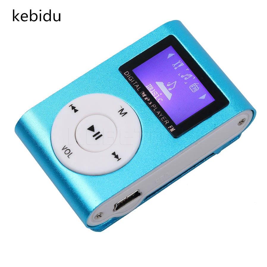 Спортивный MP3 плеер Kebidu с ЖК экраном Металлический Мини зажим музыкальный mp3