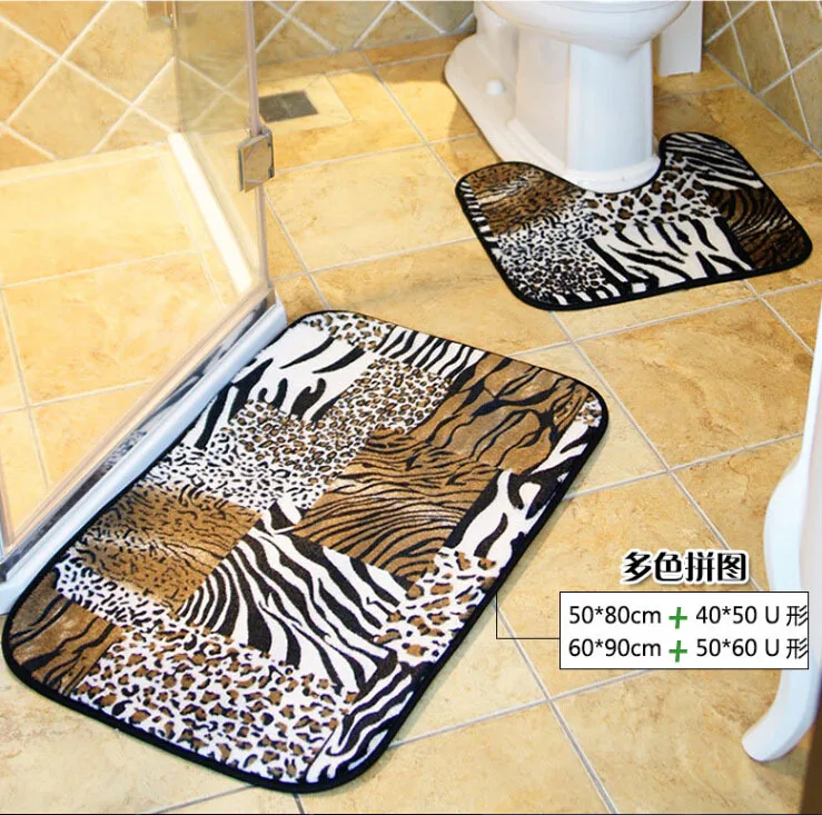 2 шт. Коралловая флисовая подкладка комплект коврик для туалета 40*50 + 50*80 bibulous