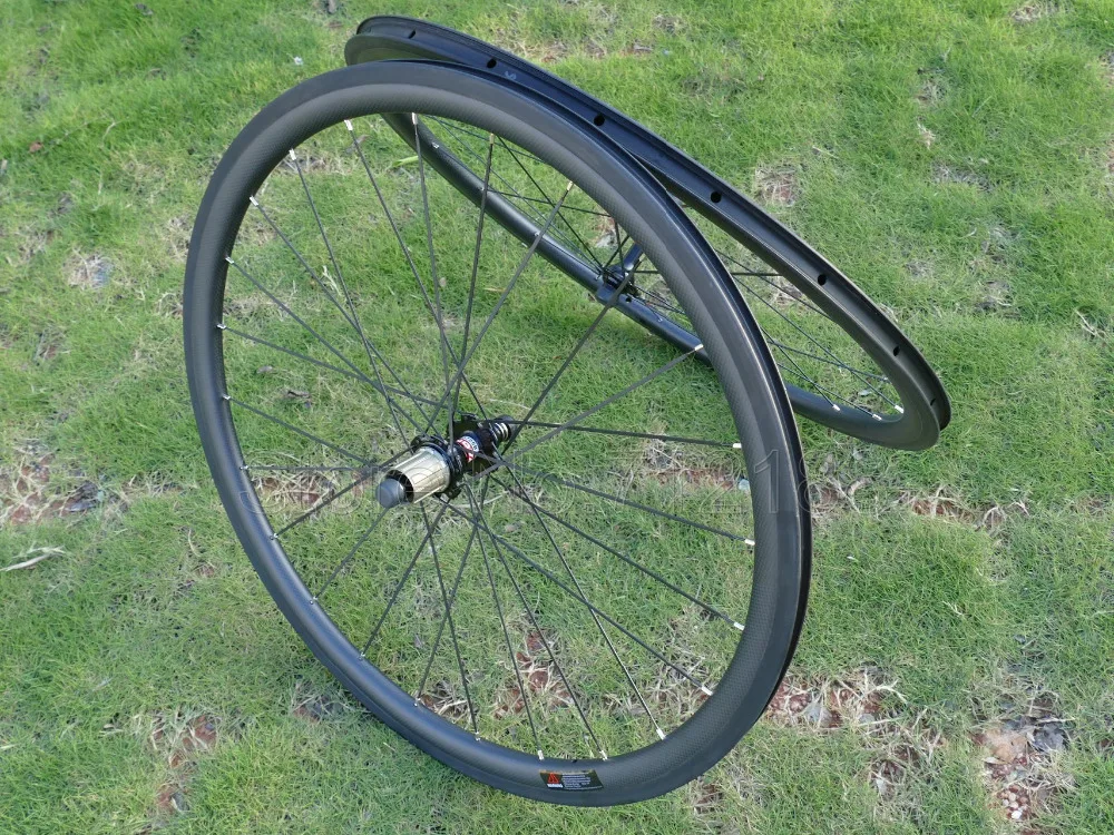 New Full Carbon Road Bike Racing Bicyle Clincher Wheelset Basalt Brake Side Wheel Rim Depth 38mm 20.5mm 23mm 25mm Width | Спорт и