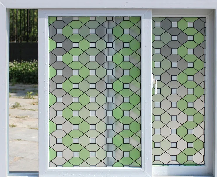 Окрашенные стеклянные оконные пленки цвета самоклеющиеся декоративные матовые