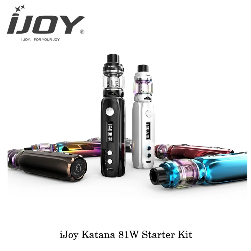 Электронные сигареты iJoy Катана 81 Вт стартовый набор 3000 мАч батарея Subohm бак с KM1