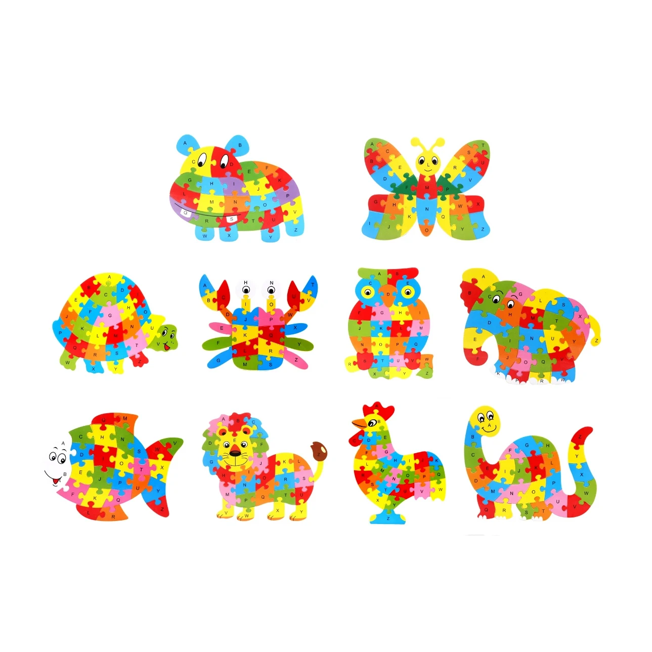 Chanycore Детские Обучающие деревянные игрушки головоломка доска Алфавит животное