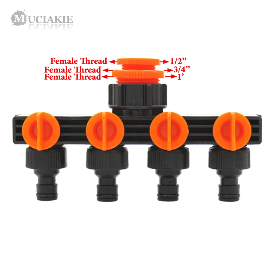 MUCIAKIE 4 типа садовый делитель воды от 1/2 ''до 3/4'' до 1 ''разъем с клапаном 8/11