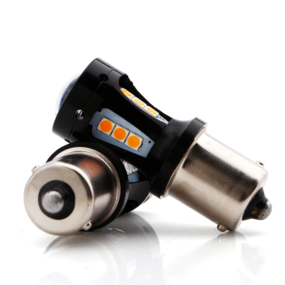 YM E-яркий из 2 предметов 12V 24V S25 3030 18 SMD 1156 BA15S P21W Авто сигнала поворота светильник s 900Lm задний светильник белый янтарь синий