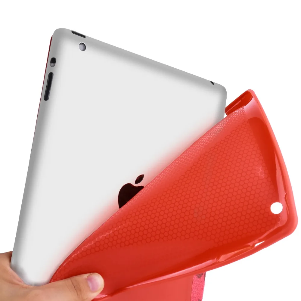 Чехол для Apple ipad 4 3 2. из искусственной кожи + Мягкий силиконовый чехол ТПУ с полным