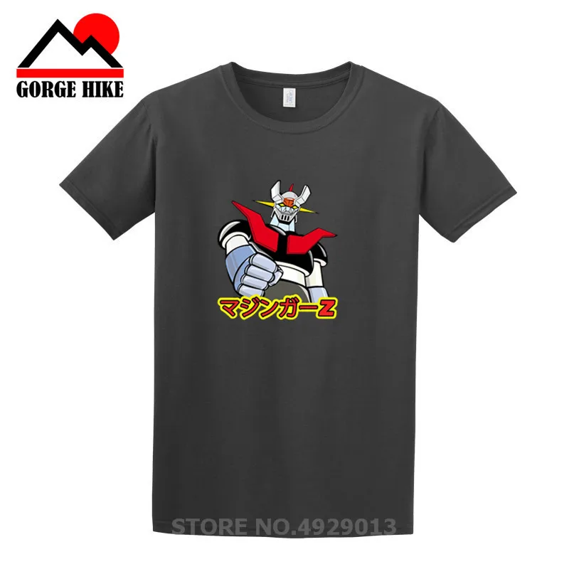Мужская футболка с героями мультфильмов Mazinger Z черная изображением воина