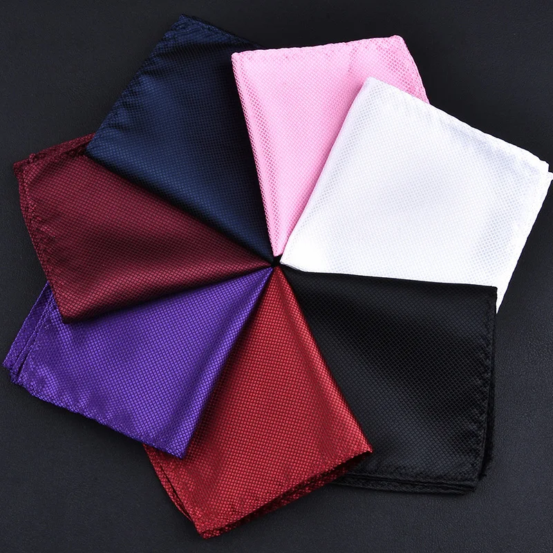 Ручная работа завернутая отделка платок чистый цвет Hankies для мужской костюм