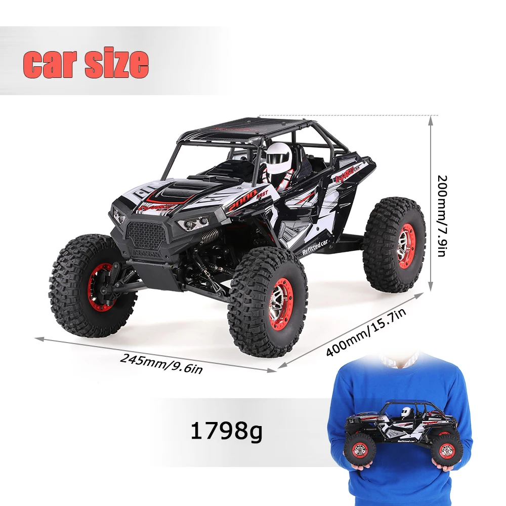 WLtoys 10428 B2 1/10 RC Автомобиль 2 4G 4WD 50 км/ч Рок Гусеничный внедорожный Багги пустыня Baja