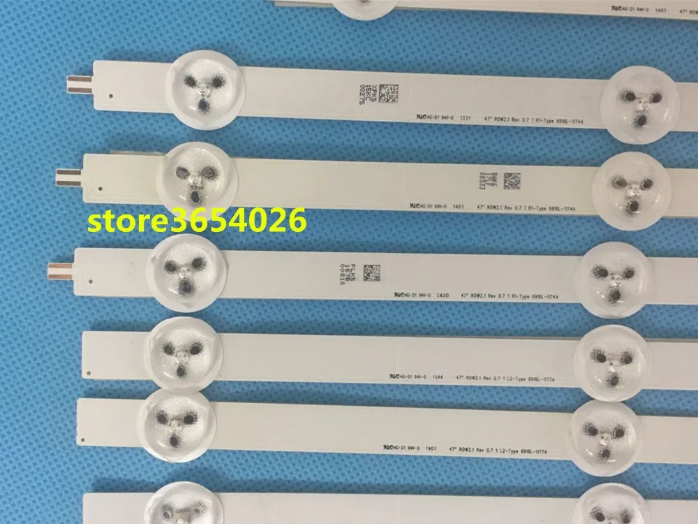 free shippin 4piece/lot original LED Backlight Strip Bar for LG LC470DUE 6916L-1174A/1175A/1176A/1177A | Лампы и освещение