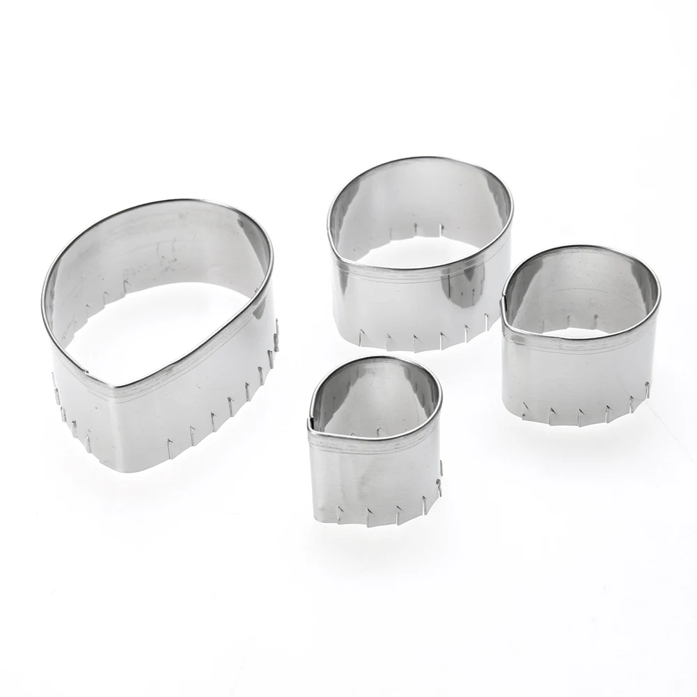 4 шт./компл. ремешок для печенья из нержавеющей стали с лепестками роз и цветов