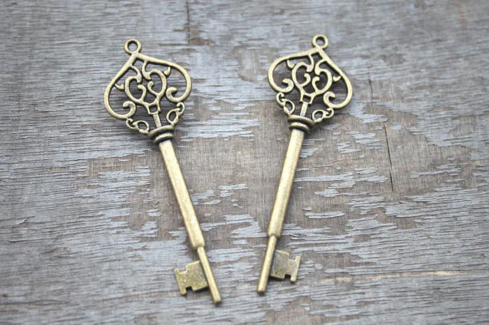 8 шт.-винтажные Брелоки для ключей, женская модель 70x22 мм