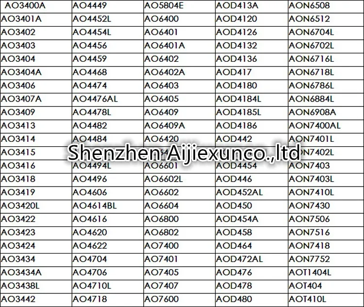 50 шт. 100% новый и оригинальный транзистор AO3401 SOT-23-3 P-Mode повышения канала с полевым