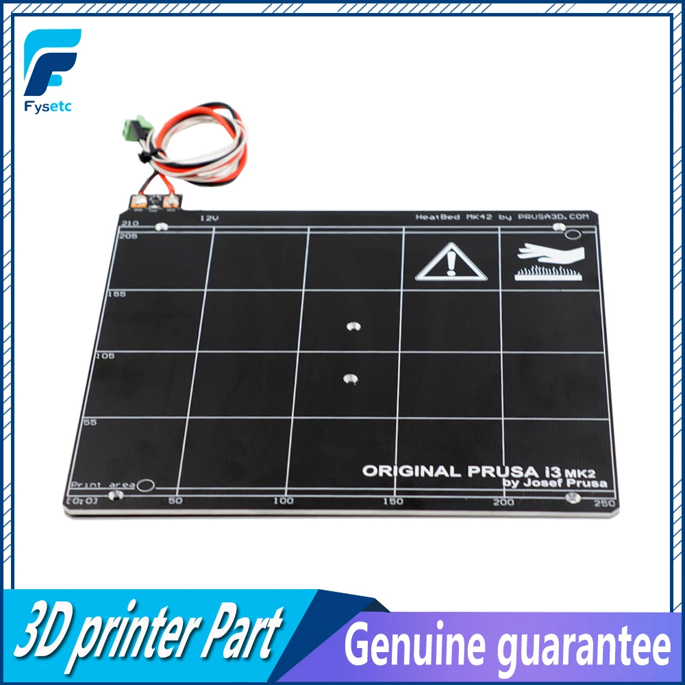 Prusa i3 MK2 MK2S 3d принтер кровать с подогревом алюминиевый сплав клон 255X235 мм + резистор