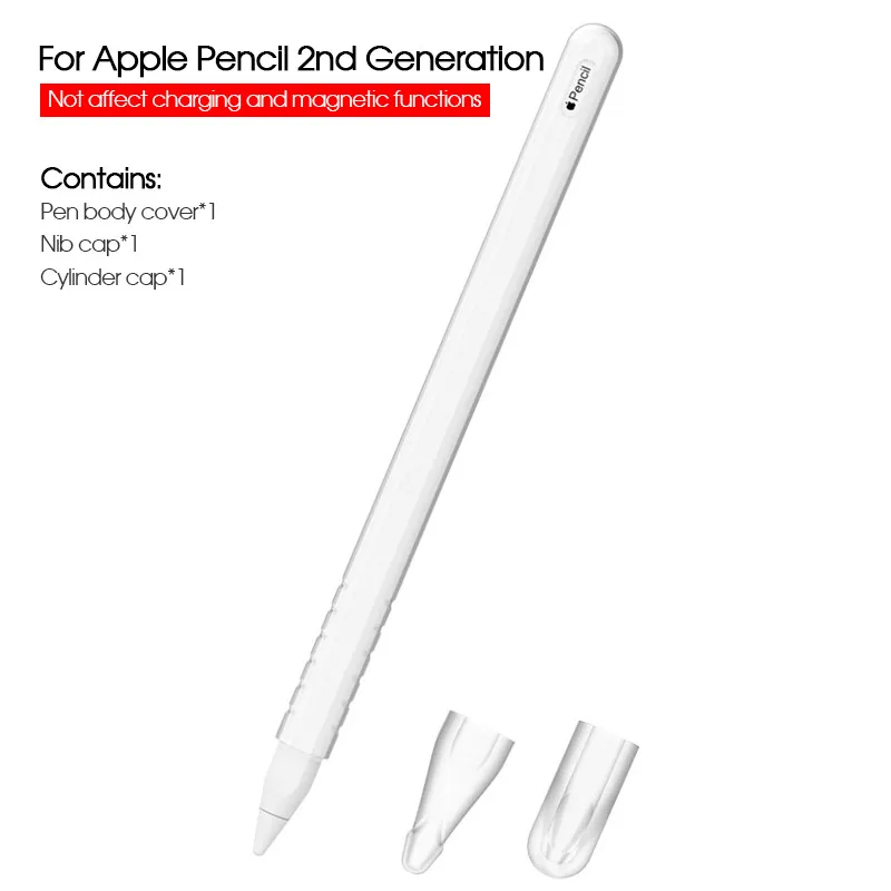 Мягкий силиконовый чехол, совместимый с Apple Pencil 2, чехол, совместимый с iPad Tablet ручка-стилус, защитный чехол